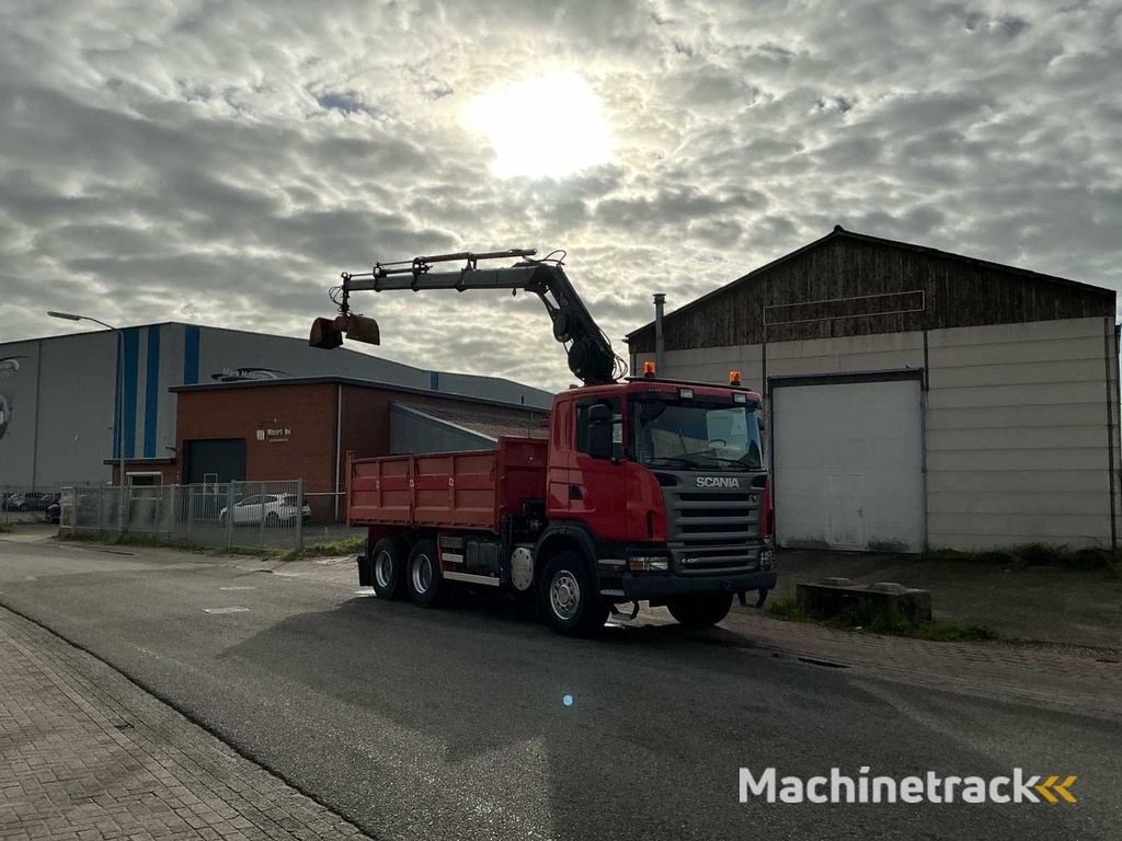 2009 Scania G420 Kieper vrachtwagen met kraan