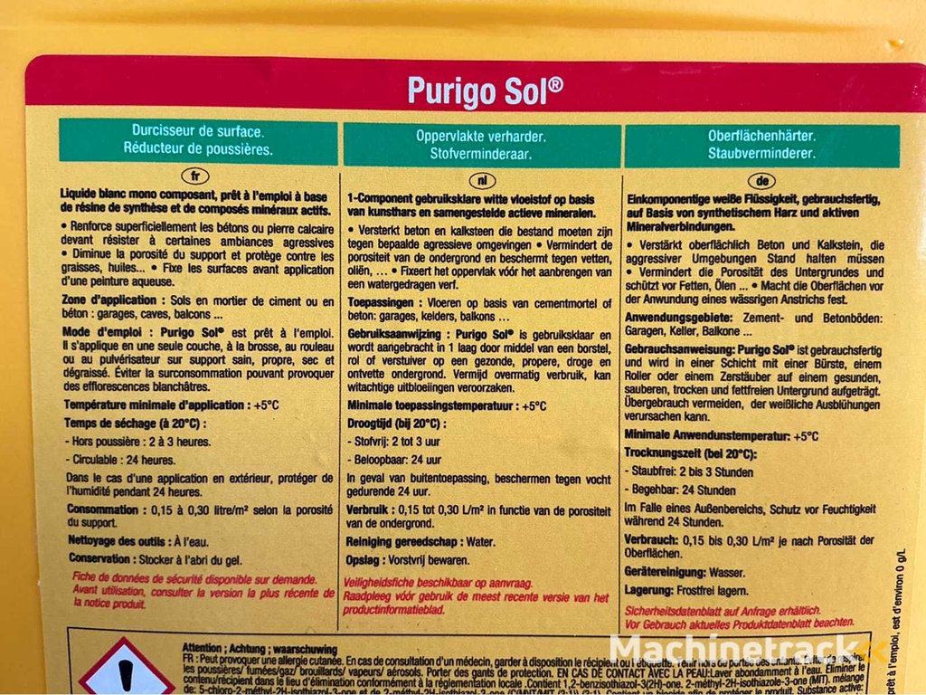 13x Purigo Sol Oppervlakteverharder (5L)