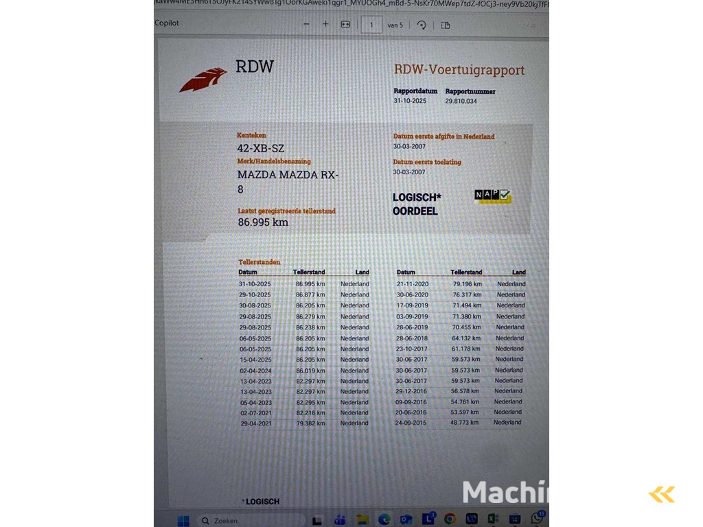 Mazda  RX-8  1.3 Renesis 86000km Org NL  42-XB-SZ