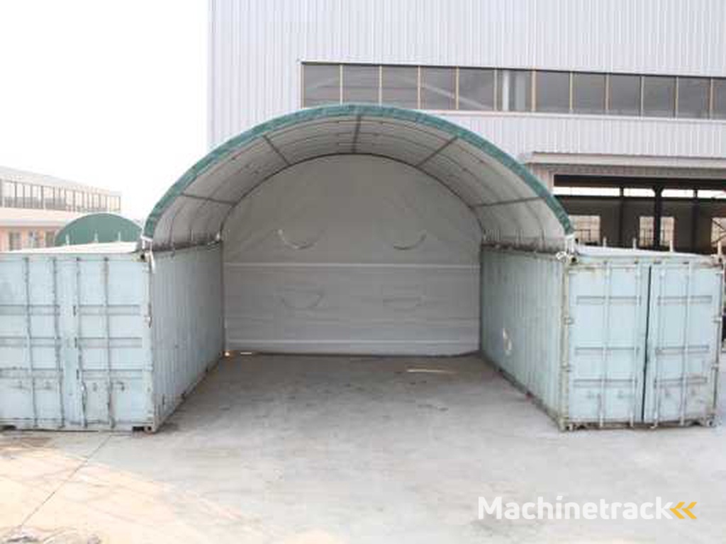 2024 Stahlworks 20ft 6x6 meter met eind zeil Shelter overkapping / tent tussen 2 containers