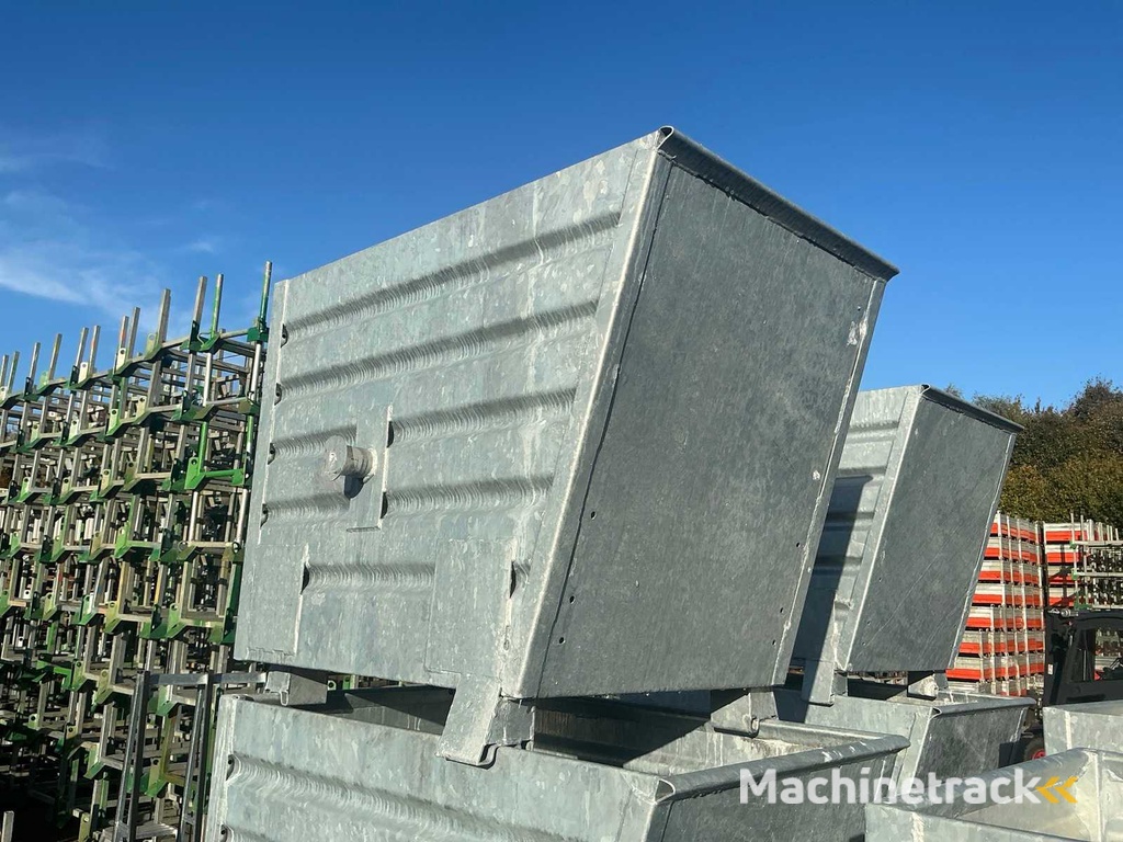 Gegalvaniseerde stapelbare Kantelbak (5x) met traverse