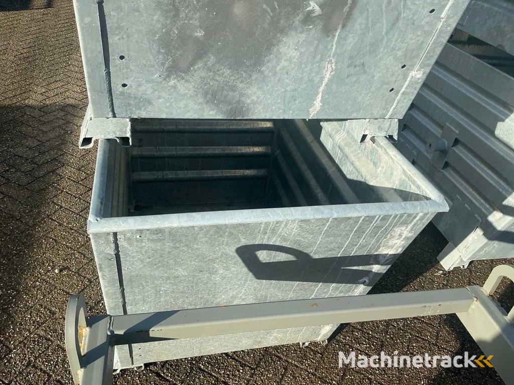 Gegalvaniseerde stapelbare Kantelbak (5x) met traverse