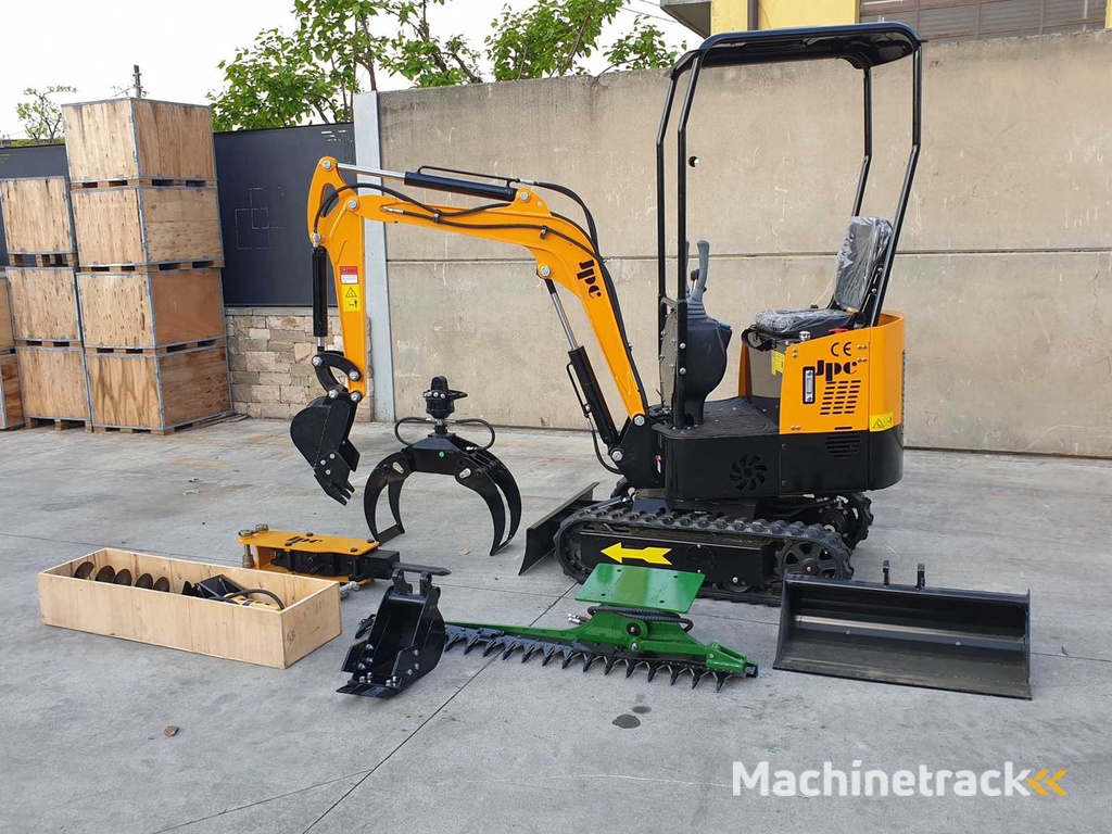 JPC HT12 Minibagger mit Anbaugeräten
