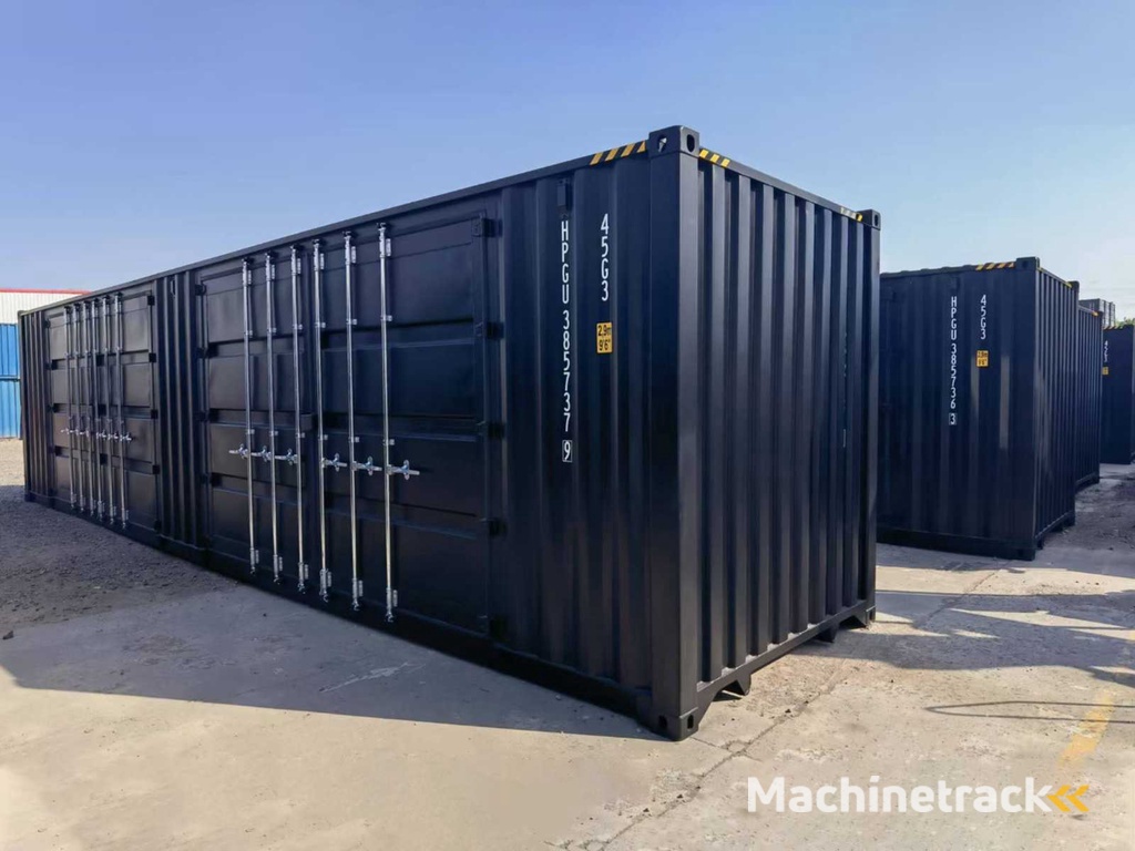 Rhino-Cross-Containers - 40ft High Cube zwart - Zeecontainer met 2 Zijdeuren - 2025