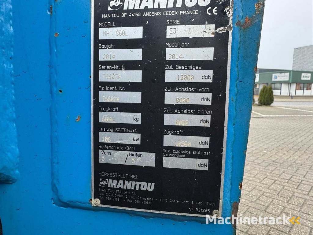 MANITOU - 2014 - MHT860L - Verreiker