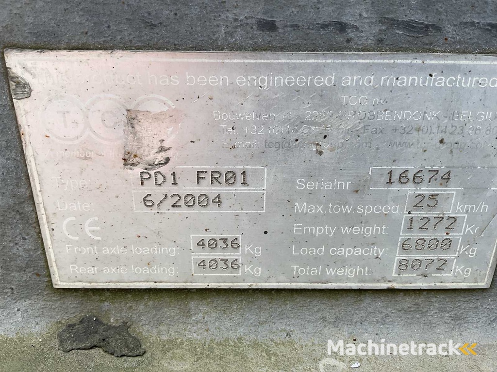 2004 TCG PD1 FR01 Roller conveyor platform trolley