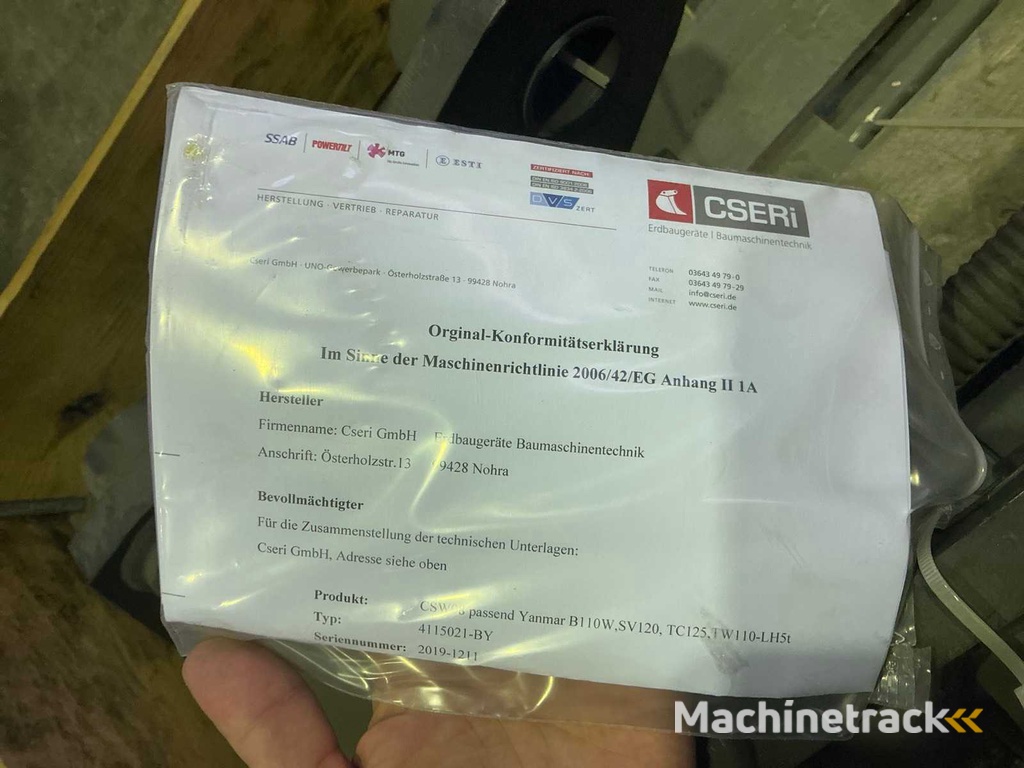 2019 YANMAR 5455750014 Schnellwechsler