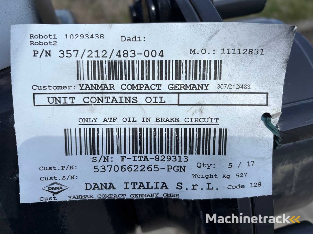 DANA ITALIA S.R.L SPICER / Dana Axle G-ITA - Planetary Steering Gear Axle