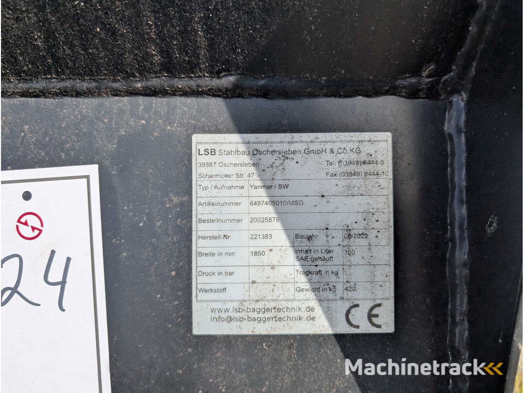 DEKPOL STEEL SP. Z.O.O.  LADESCHAUFEL MIT ZAEHNEN - AS - 1850 MM - 0.70 CBM