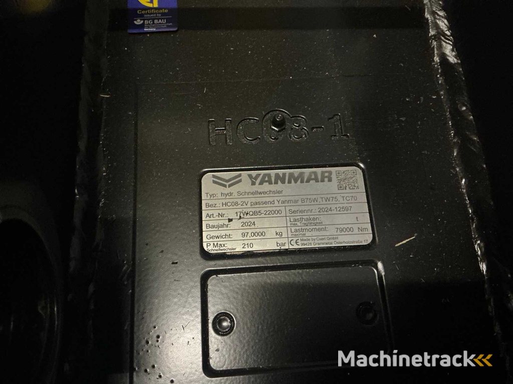 2024 YANMAR HC08-2V Schnellwechsler, hydr.