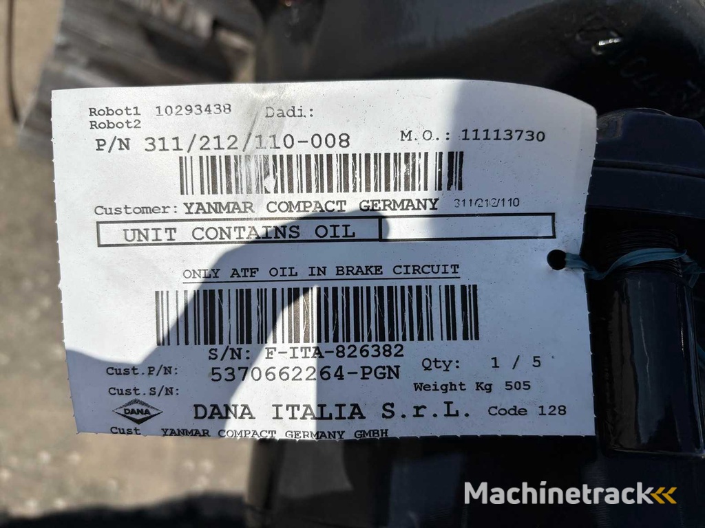 DANA ITALIA S.R.L  SPICER / DANA - Planeten-Lenkgetriebeachse