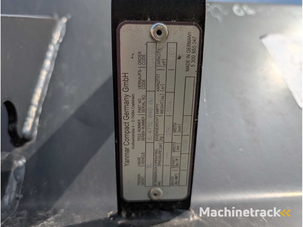 ERDSCHAUFEL MIT U-SCHAR - 1850 MM - 0,80 CBM