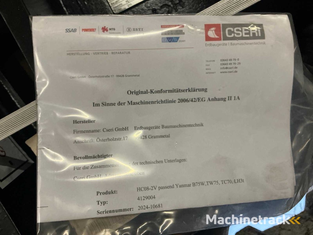 2024 YANMAR HCSW08-2V Schnellwechsler, hydr.