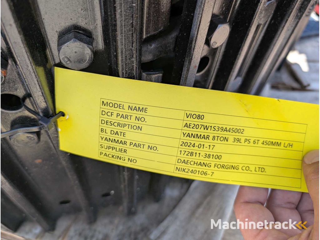 Satz Baggerketten - STAHLKETTE 450 (LINKS + RECHTS)