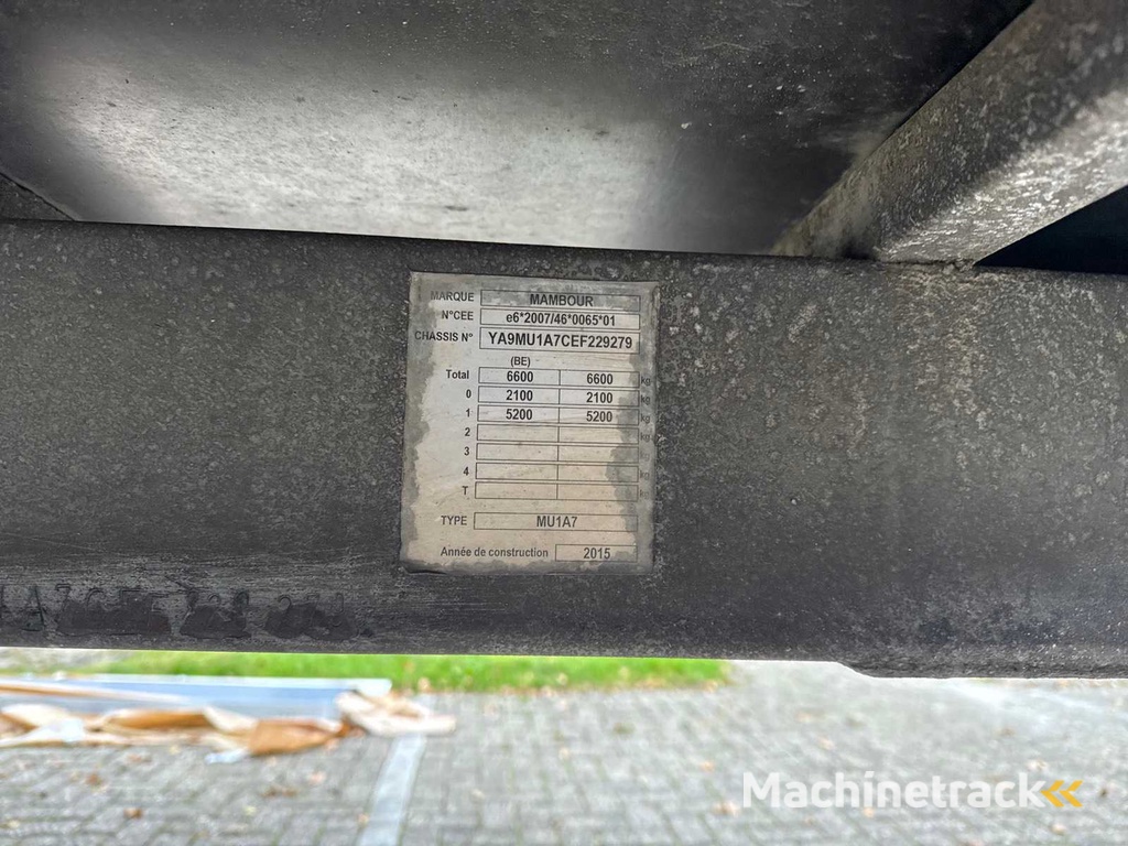 2015 Mambour BE Semi-trailer