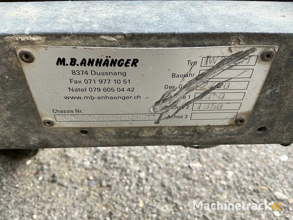 2004 IFOR Williams IW27CH Sachentransportanhänger mit Auffahrrampe