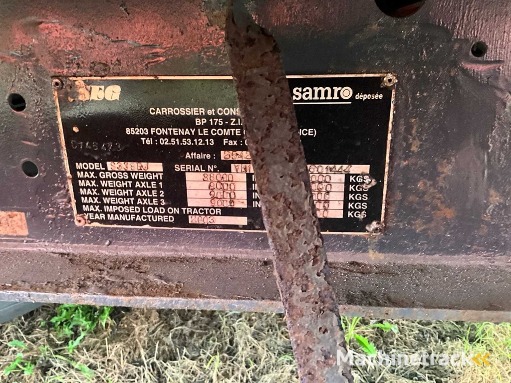 Samro - S338 RJ Curtainsider trailer - Semi-trailer