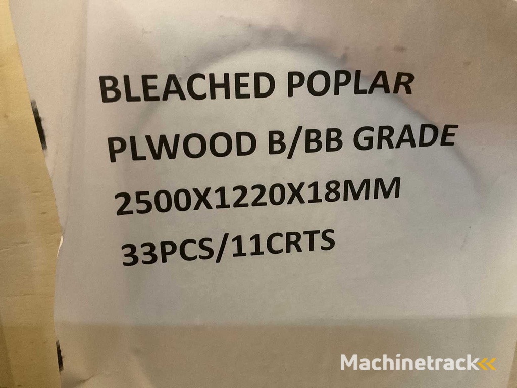 Pappel - Sperrholzplatte grundiert 250x122x1,8 cm (15x)