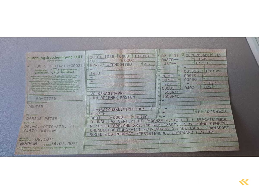 Volkswagen - Pickup - Caddy - Deutsch