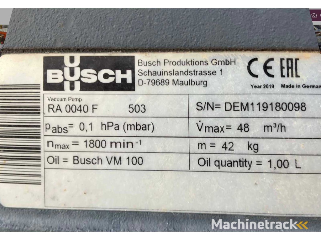 Hamevac VHU-3000 Vakuumheber