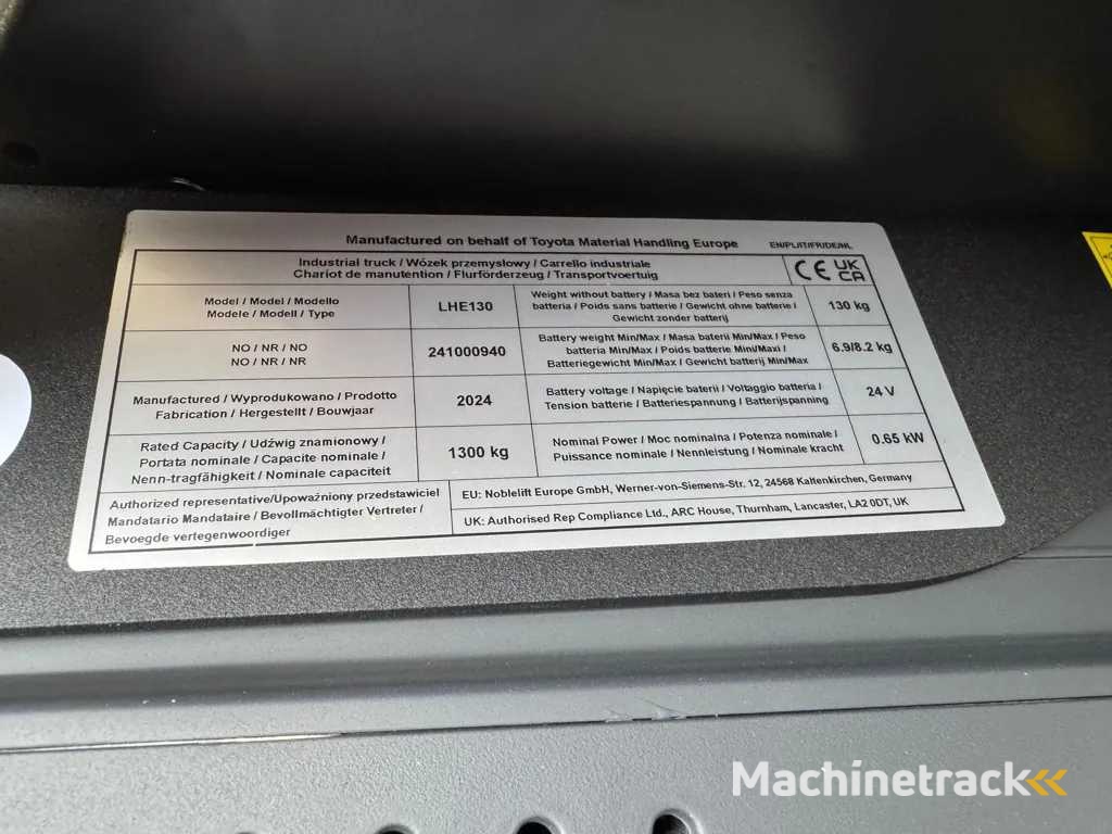 Toyota - Elektrische pallettruck - 2025 NOOIT GEBRUIKT