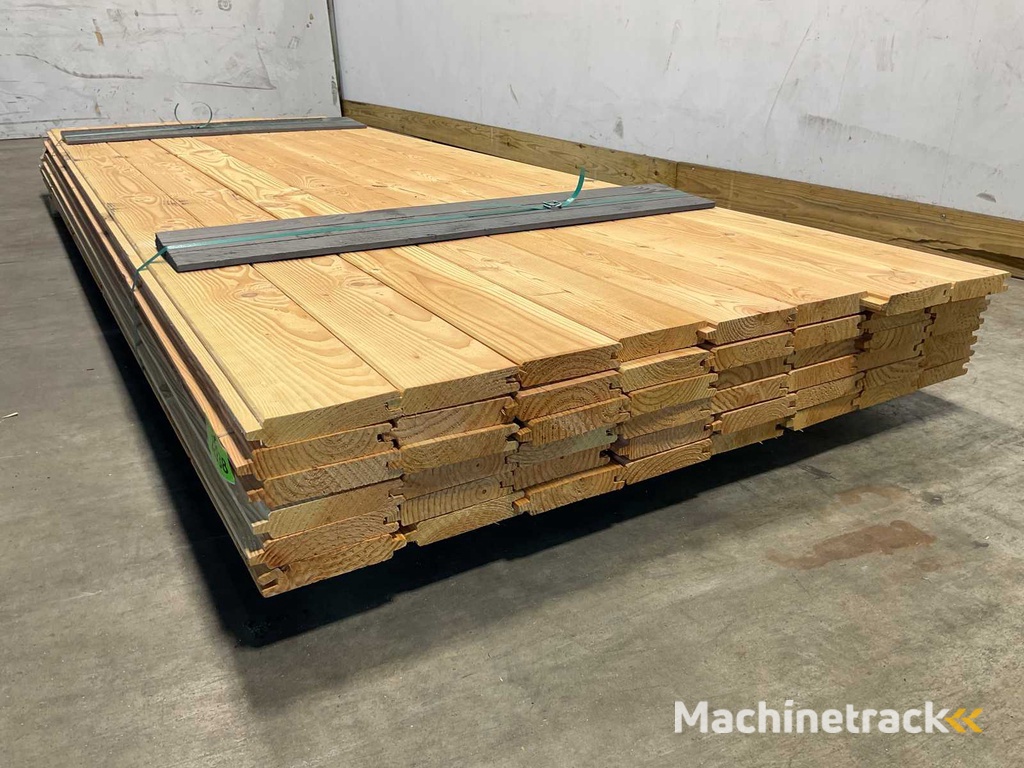 Douglasie Blockhaus Profildiele gehobelt 300x14,5x2,8 cm (100x)