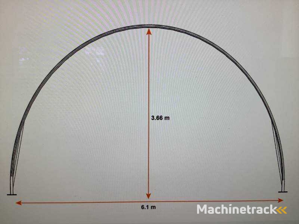 2025 - Easy-Going - (6,10x6,10x3,65 meter) - Garage / Zelt / Lagerüberdachung P202012R