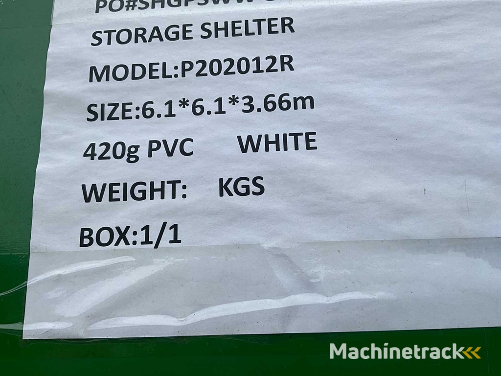 2025 - Easy-Going - (6,10x6,10x3,65 meter) - Garage / Zelt / Lagerüberdachung P202012R