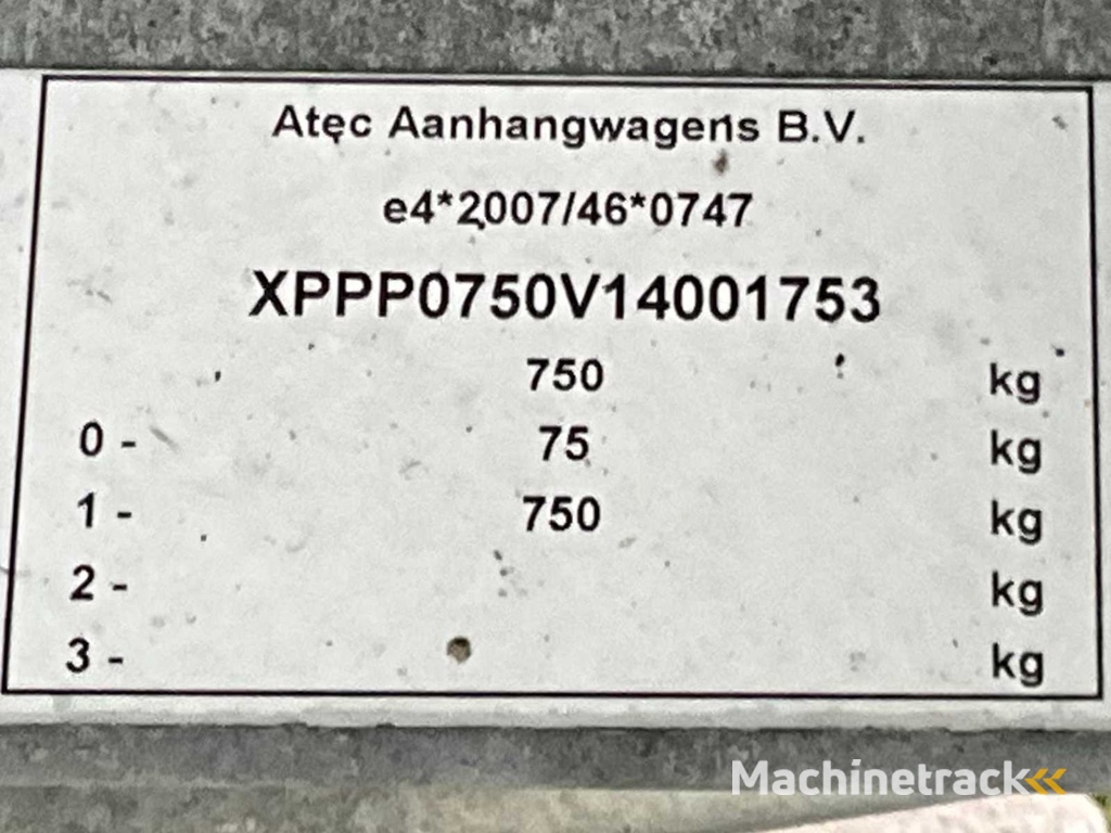 2014 Atec PL10 1300 Haubenanhänger