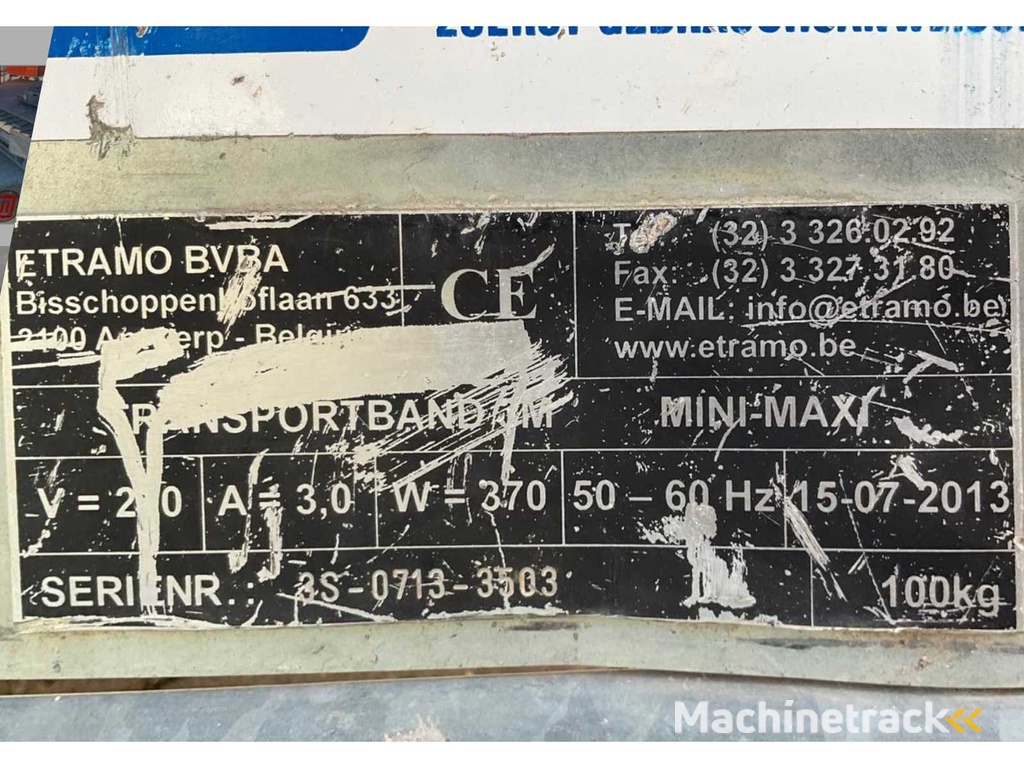 2013 Etramo Mini Maxi Förderband