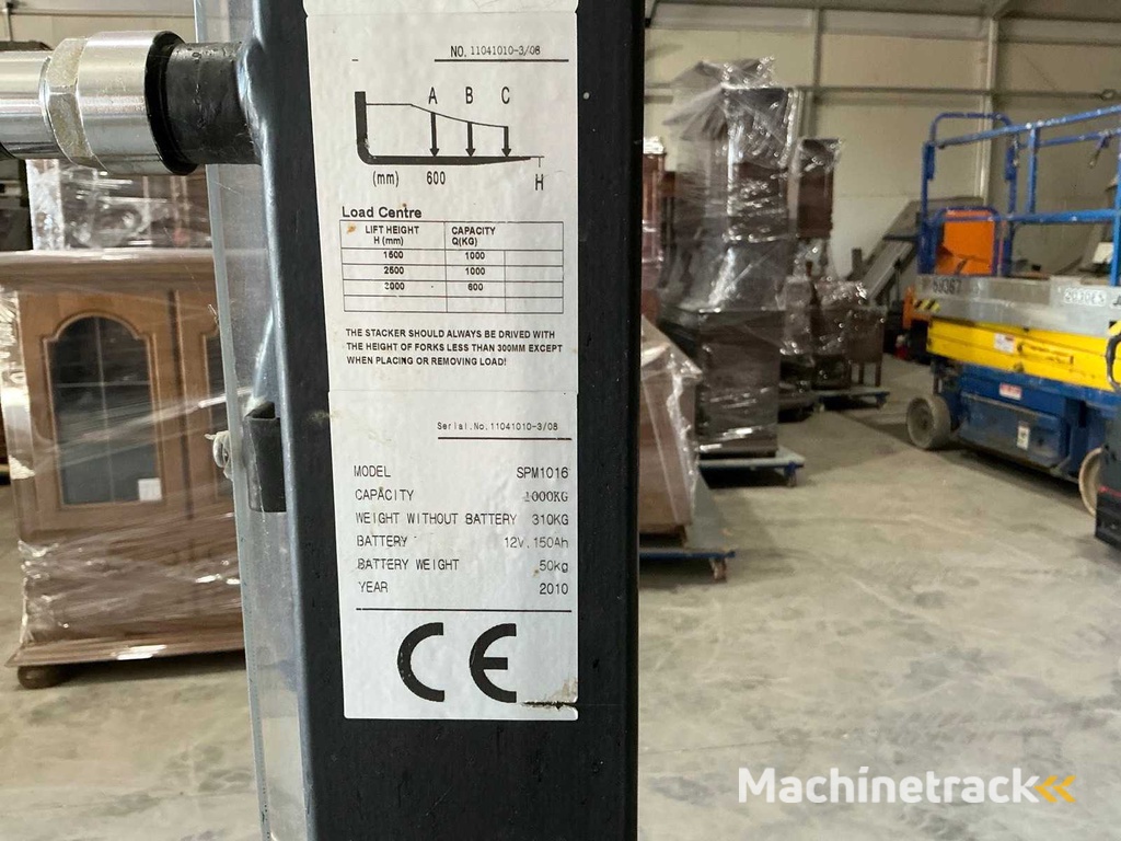 2010 EXTOL SPM1016 Elektro-Niederhubwagen