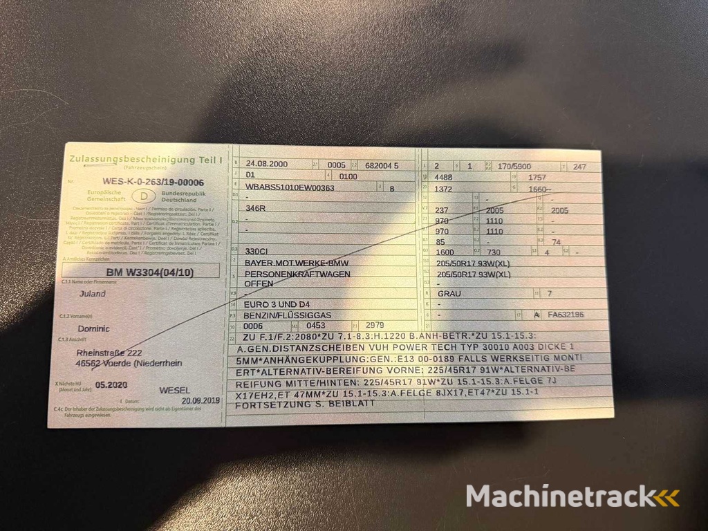 BMW - 2000 - 330 CI - Cabrio - deutsch