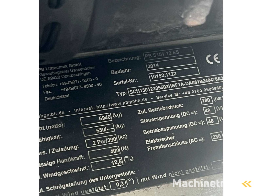 PB - S151-12 ES - Hoogwerker, schaarlift