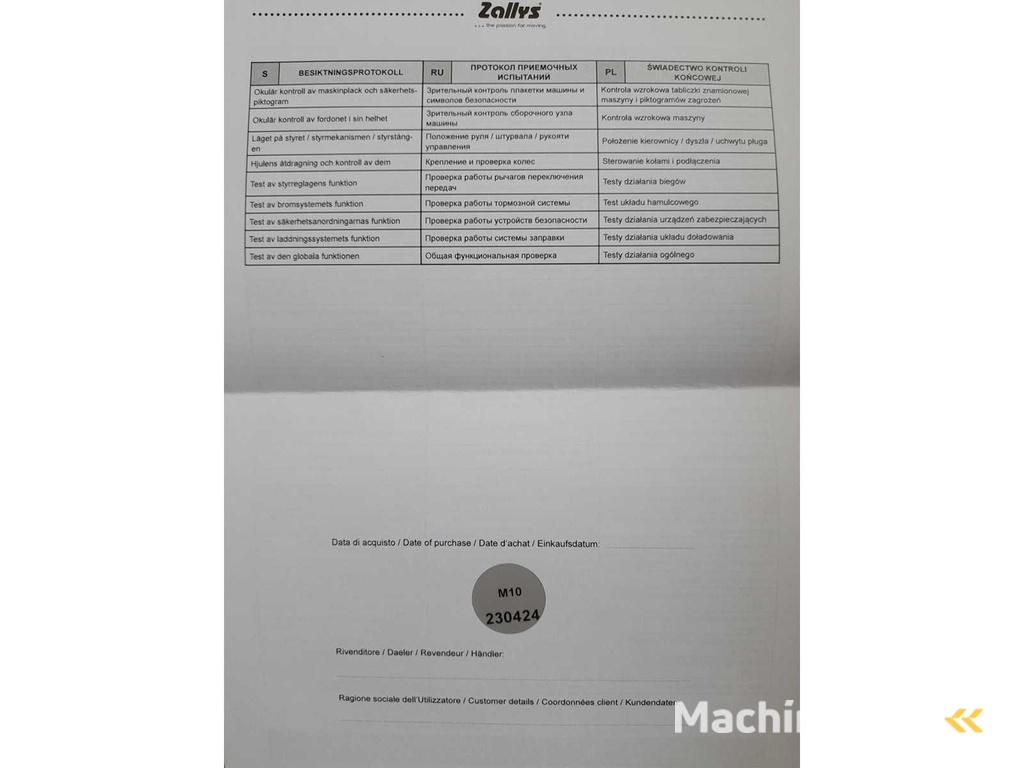 Zallys M10 Schlepper - Modell Z196.720