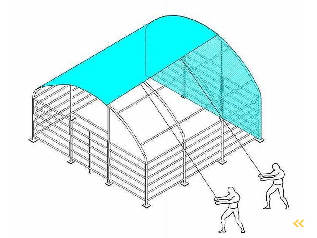 2025 - Easy-Going - (6x6x3,7 meter) - Tiergehege / Unterstand 6 Meter
