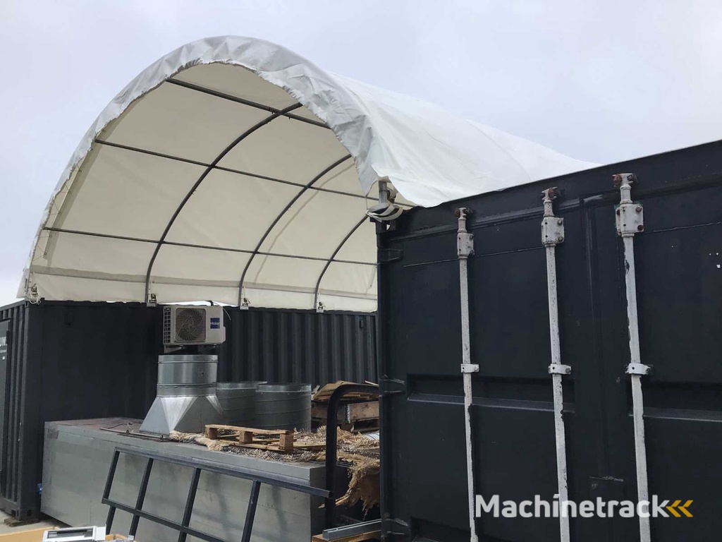 2025 - Easy-Going - 2024 - (6x6x2 meter) - Schutzdach / Zelt zwischen 2 Containern C2040H