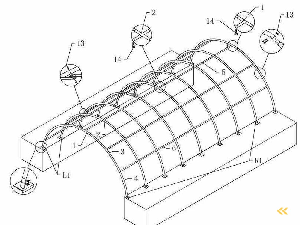 2025 - Easy-Going - (6x12x2 Meter) - Unterstand Unterstand / Zelt zwischen 2 Containern C2040