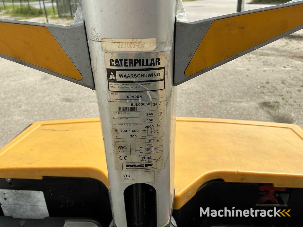 2008 Caterpillar NOV20N Elektrischer Hubwagen