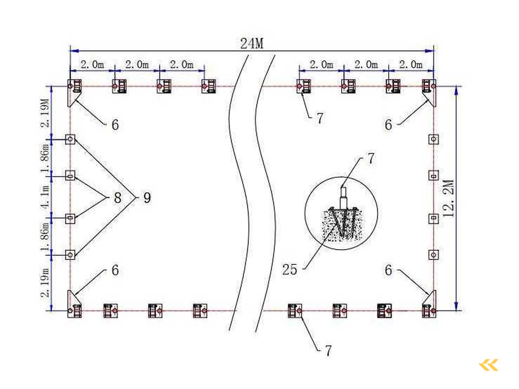 Easy-Going - (24x12,20x6,10 meter) - Garagenzelt / Lagerzelt 408020R - 2025