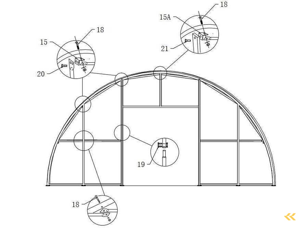 Easy-Going - (24x12,20x6,10 meter) - Garagenzelt / Lagerzelt 408020R - 2025