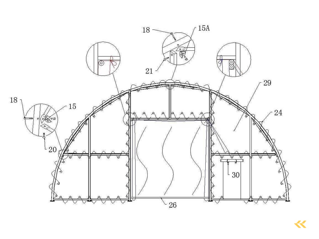 Easy-Going - (24x12,20x6,10 meter) - Garagenzelt / Lagerzelt 408020R - 2025