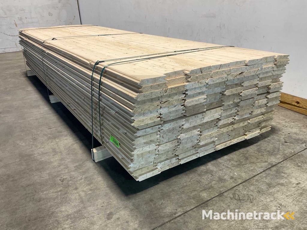 Fichten-Blockhausprofil Nut und Feder 330x14,5x2,8 cm (150x)