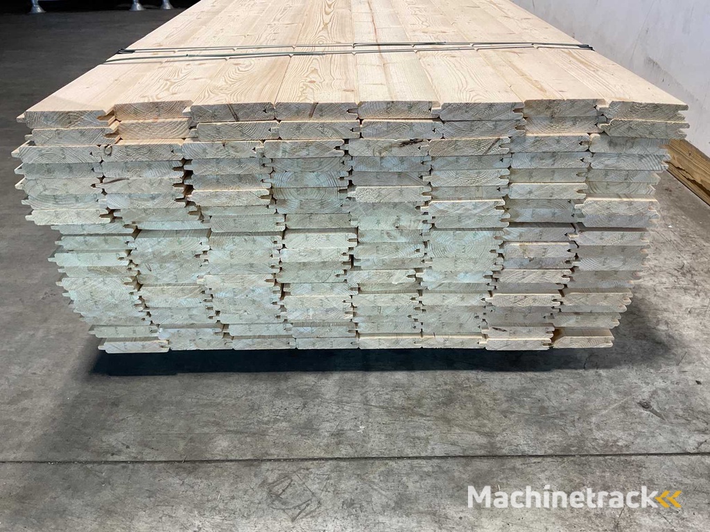 Fichten-Blockhausprofil Nut und Feder 330x14,5x2,8 cm (150x)