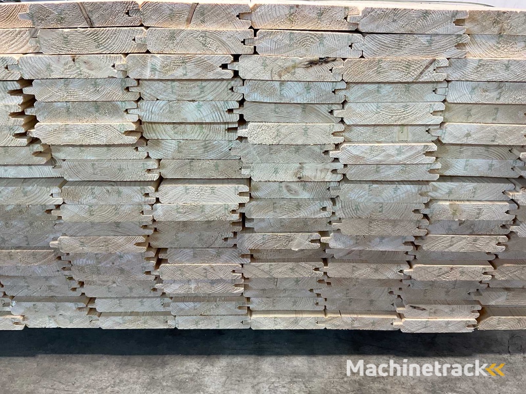 Fichten-Blockhausprofil Nut und Feder 330x14,5x2,8 cm (150x)