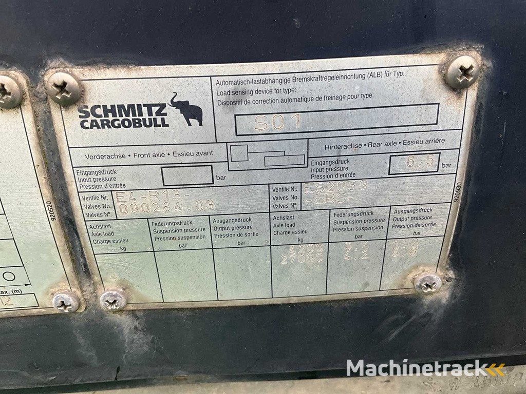 Schmitz - SCS Sliding tarpaulin trailer - Semi-trailer