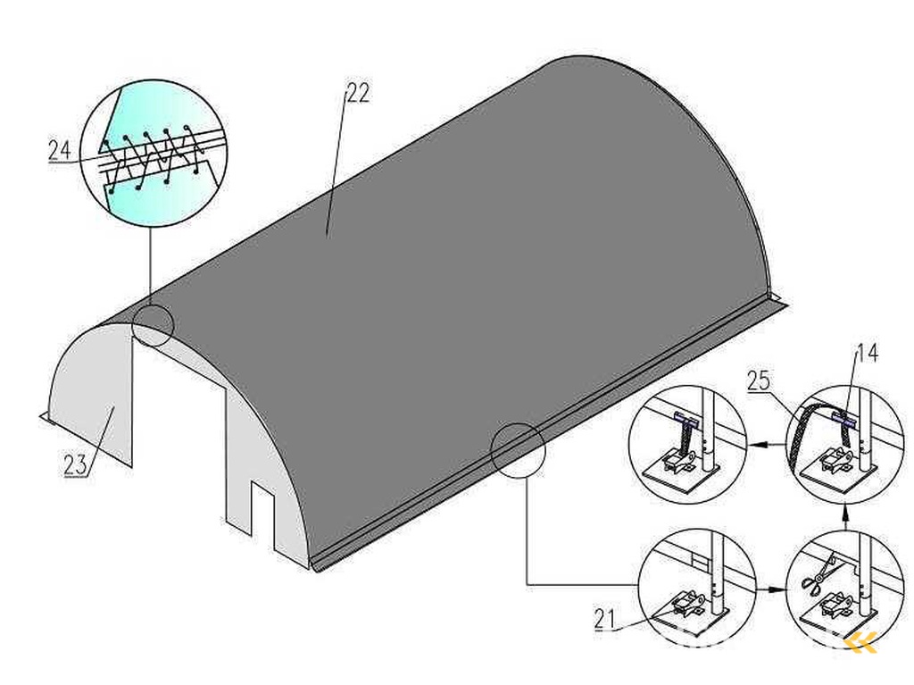 2025 - Easy-Going - (12x9,15x4,50 meter) - Garagenzelt / Lagerzelt 304015R