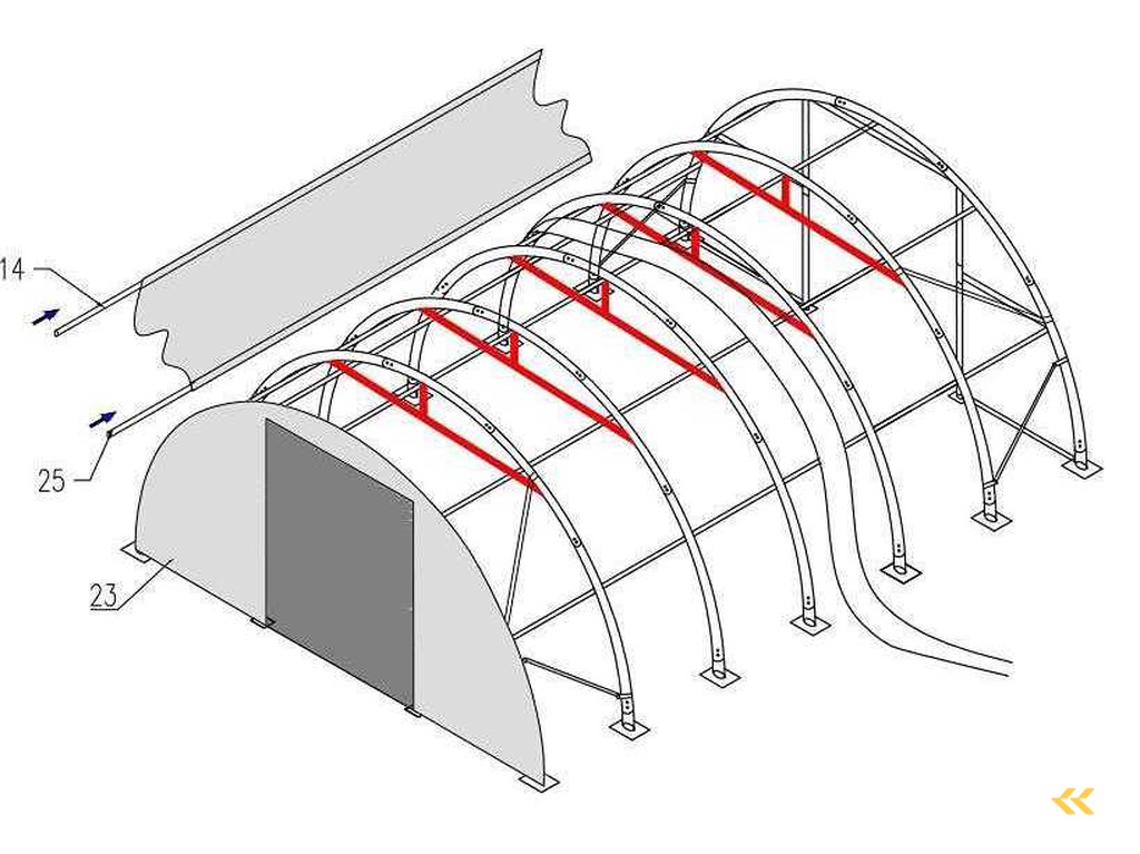 2025 - Easy-Going - (12x9,15x4,50 meter) - Garagenzelt / Lagerzelt 304015R