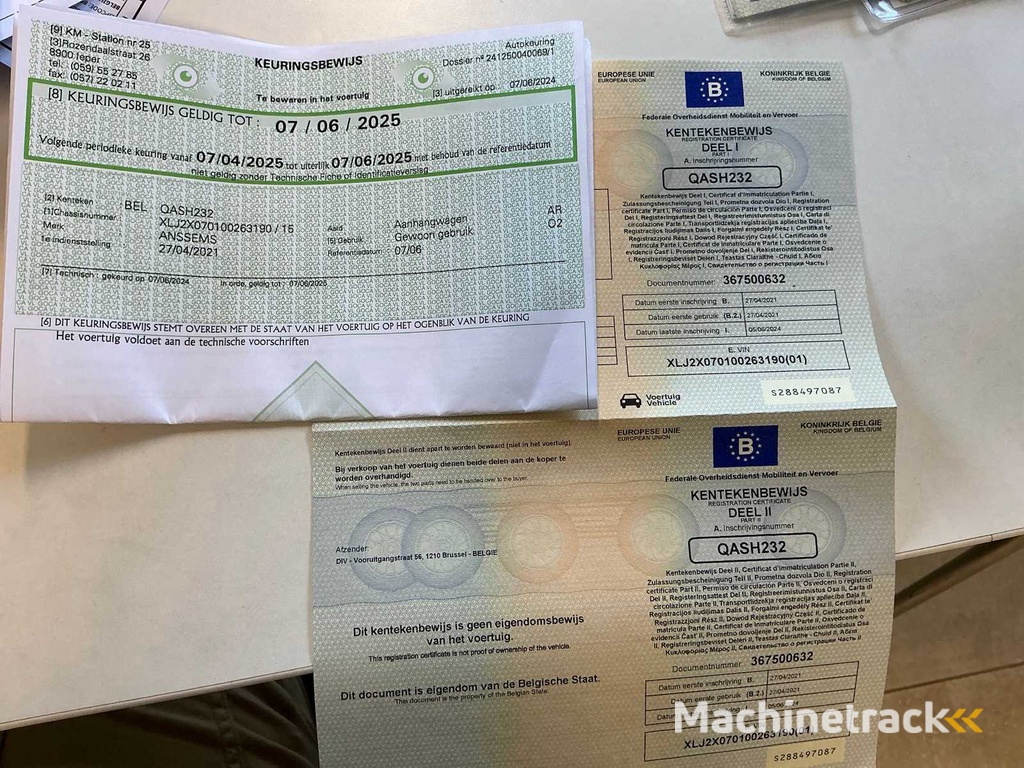 2021 Anssems MSX 3000-405x200 Car transport trailer