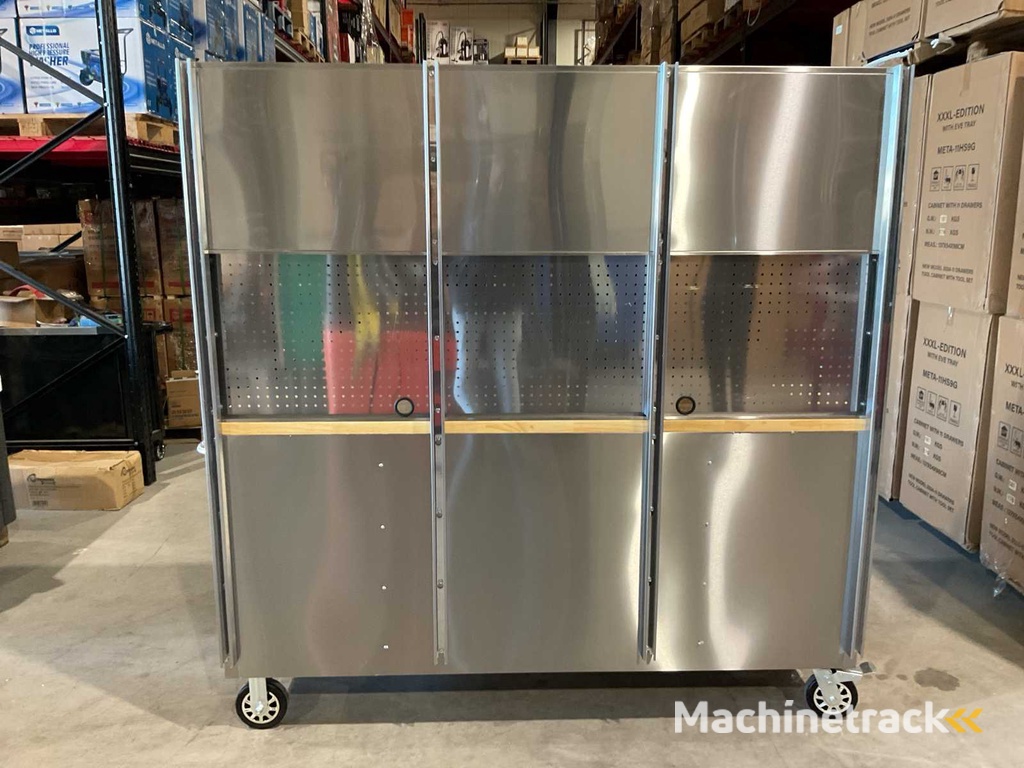 2025 Stahlworks Deluxe RVS 72 inch high 15 laden Werkbank