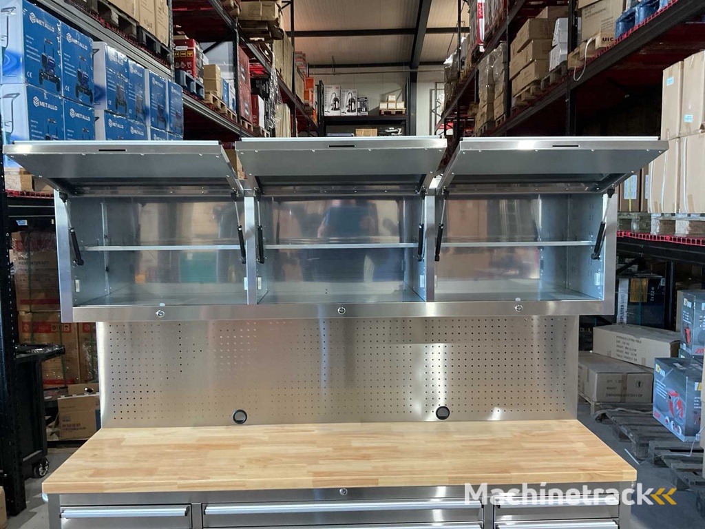 2025 Stahlworks Deluxe RVS 72 inch high 15 laden Werkbank